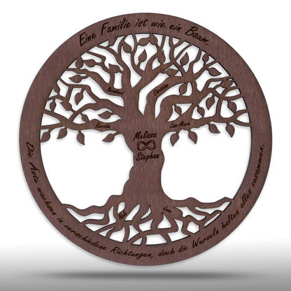 Wandbild Baum des Lebens "Hochzeit / Liebe", personalisiert - Nanino Design Onlineshop -