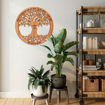 Wandbild Baum des Lebens "Pension/Ruhestand/Rente", personalisiert - Nanino Design Onlineshop -