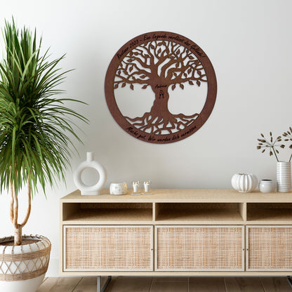 Wandbild Baum des Lebens "Pension/Ruhestand/Rente", personalisiert - Nanino Design Onlineshop -