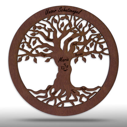 Wandbild Baum des Lebens "Trauer", personalisiert - Nanino Design Onlineshop -