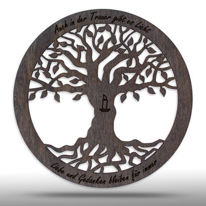 Wandbild Baum des Lebens "Trauer", personalisiert - Nanino Design Onlineshop -