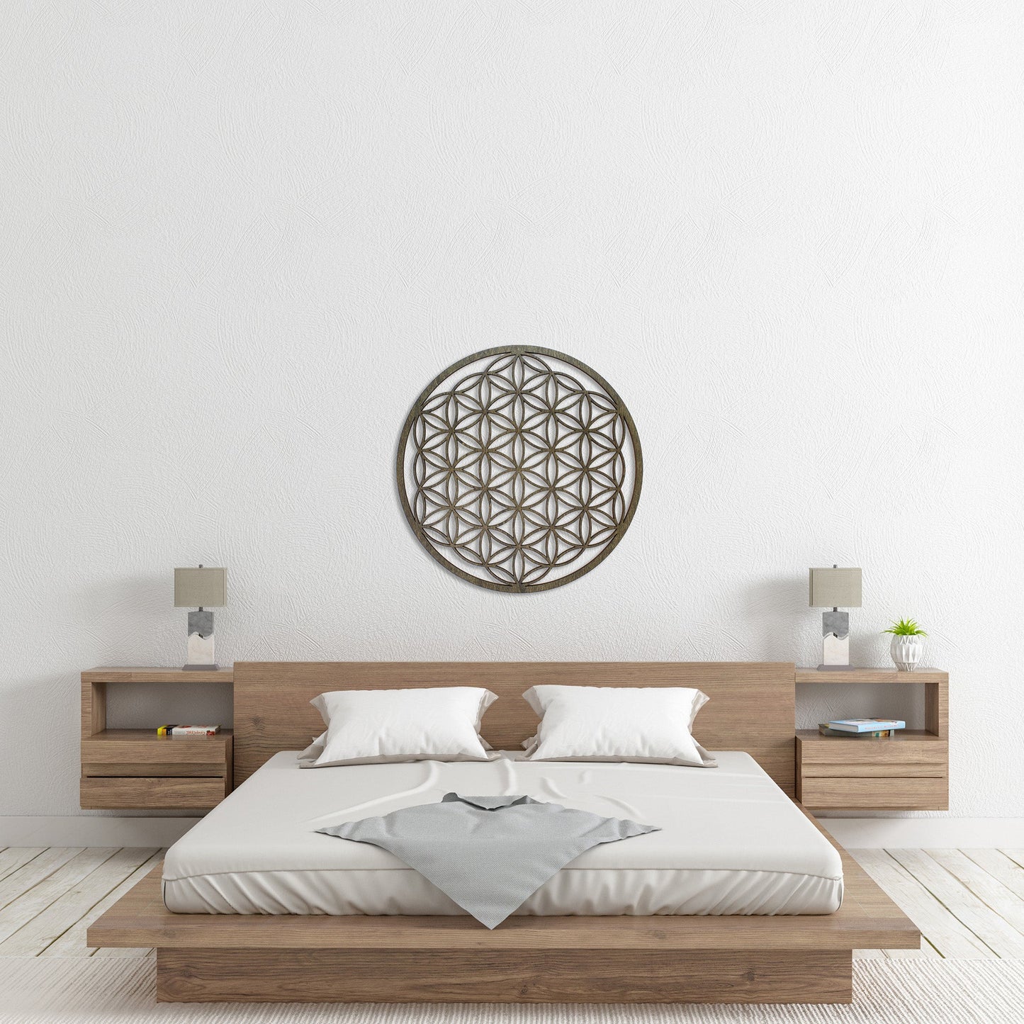 Wandbild Holz "Blume des Lebens" - Nanino Design Onlineshop -