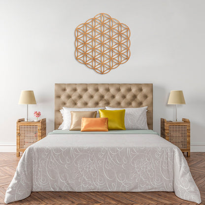 Wandbild Holz "Blume des Lebens" ohne Rand - Nanino Design Onlineshop -
