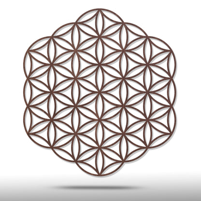 Wandbild Holz "Blume des Lebens" ohne Rand - Nanino Design Onlineshop -