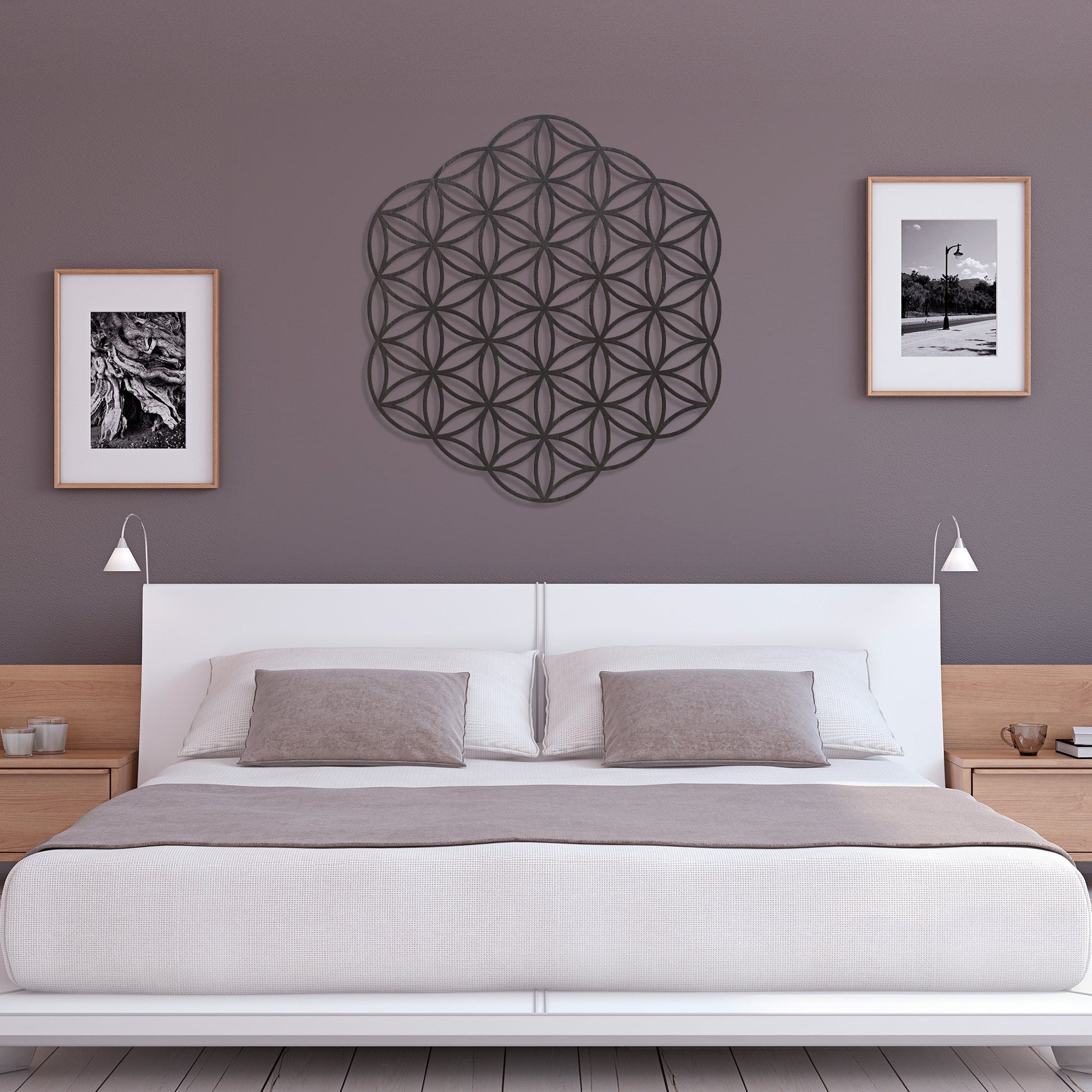 Wandbild Holz "Blume des Lebens" ohne Rand - Nanino Design Onlineshop -