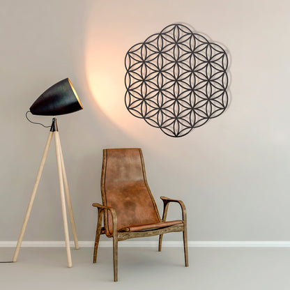 Wandbild Holz "Blume des Lebens" ohne Rand - Nanino Design Onlineshop -