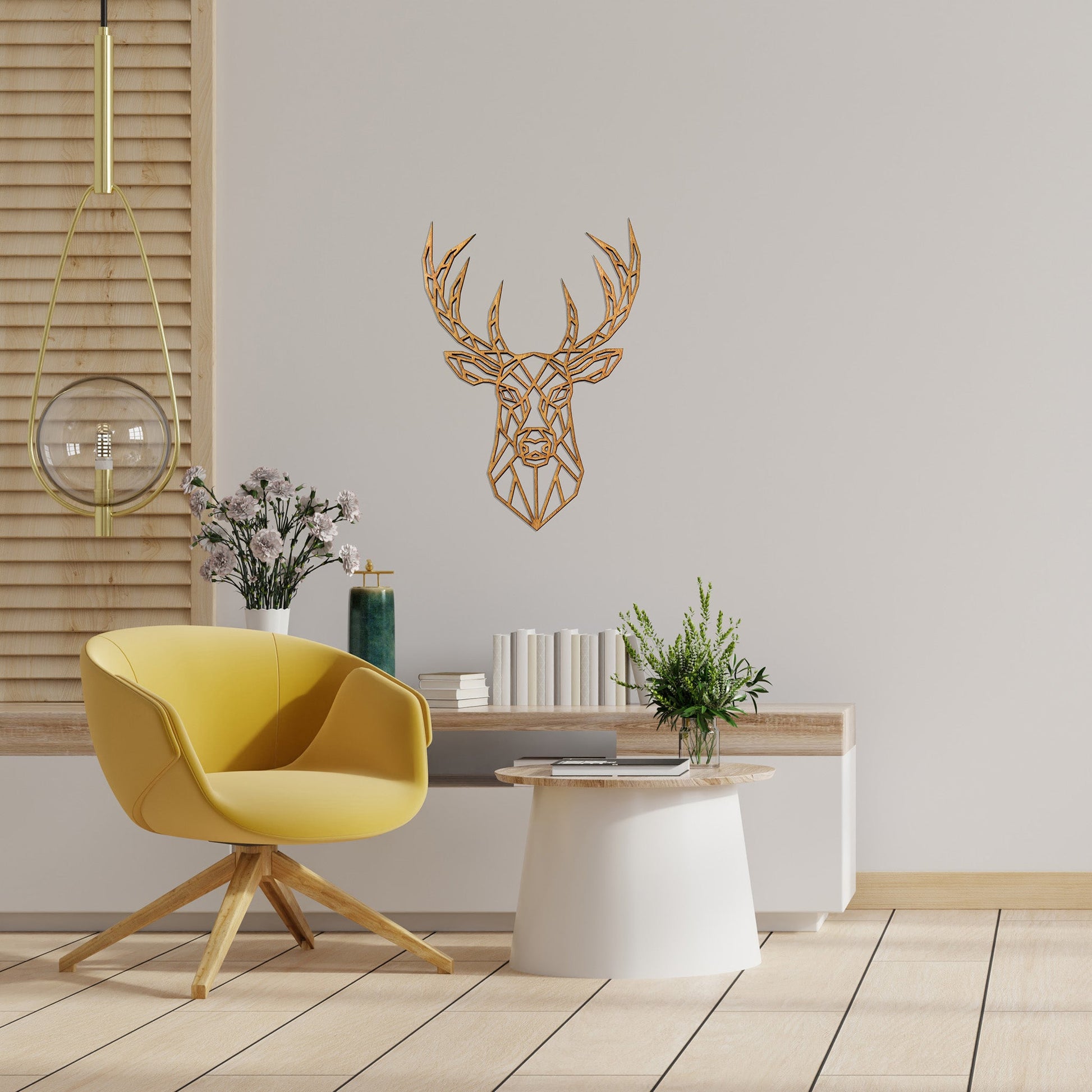 Wandbild Holz "Hirsch" - Nanino Design Onlineshop -