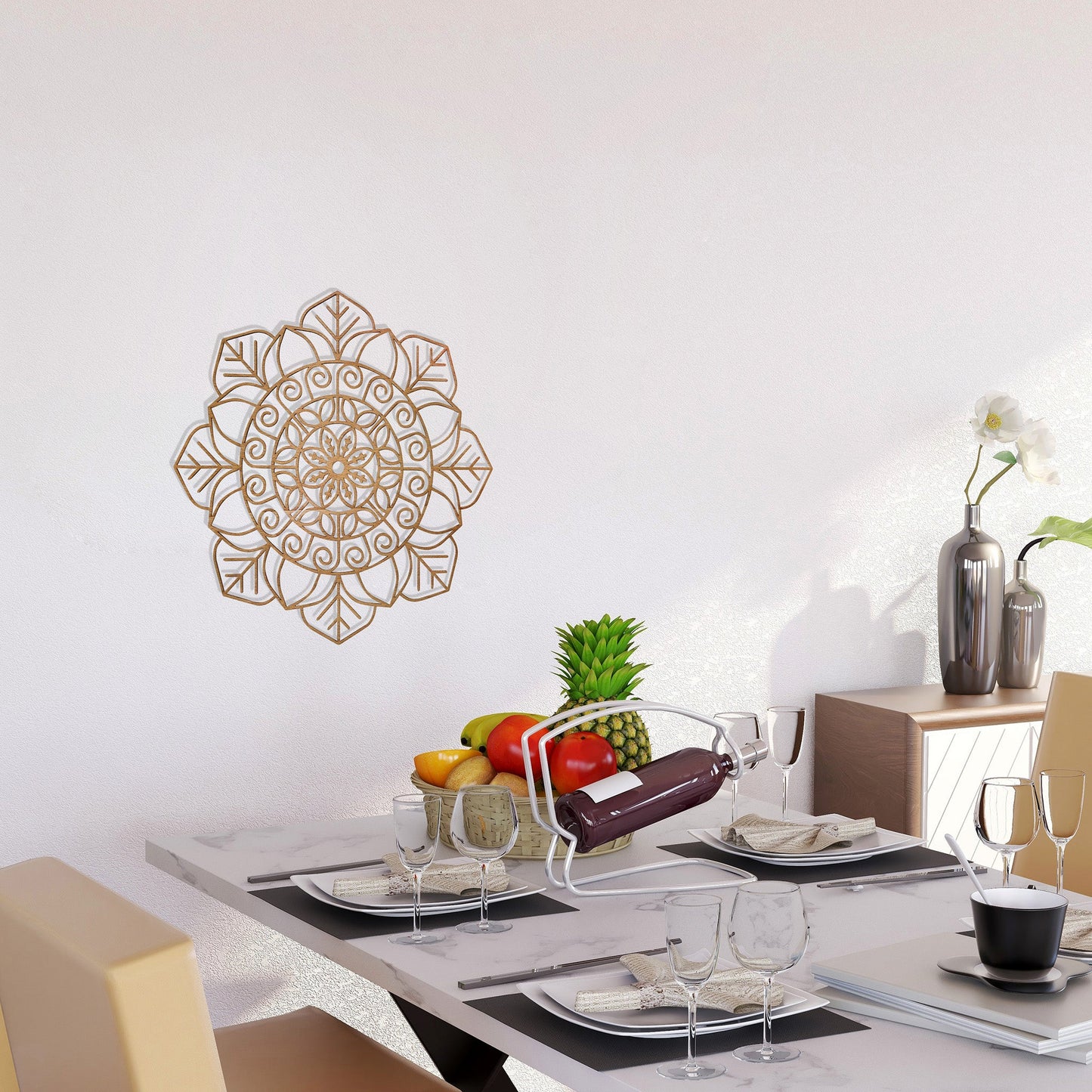 Wandbild Holz "Mandala" - Nanino Design Onlineshop -