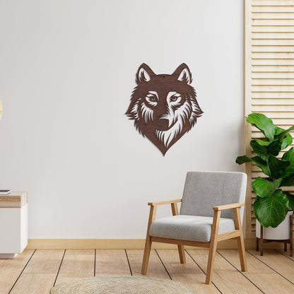 Wandbild Holz "Wolf" - Nanino Design Onlineshop -