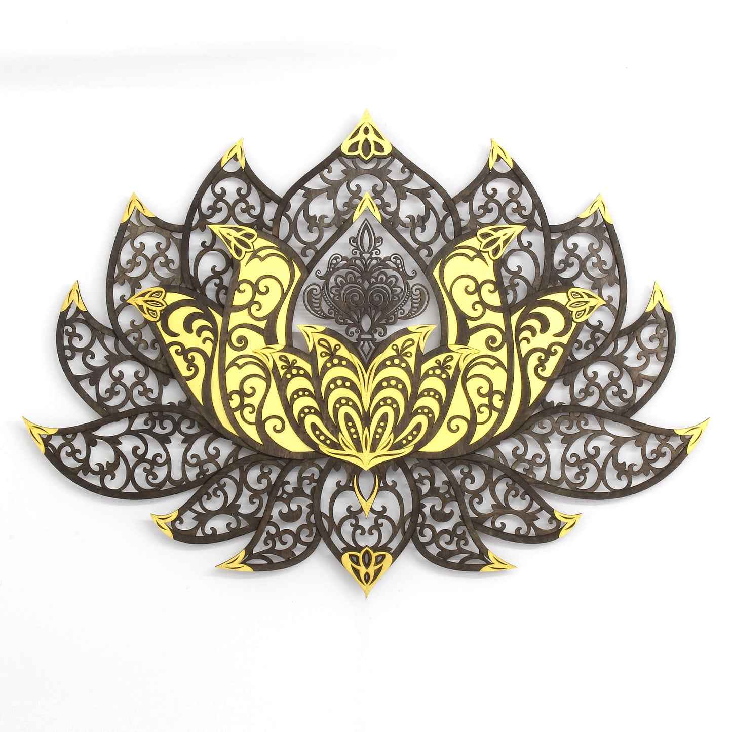 Wandbild XXL Lotusblume Orient "Gold" - Nanino Design Onlineshop -