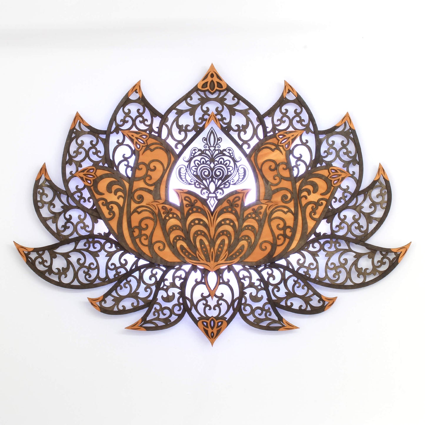 Wandbild XXL Lotusblume Orient "Kupfer" - Nanino Design Onlineshop -