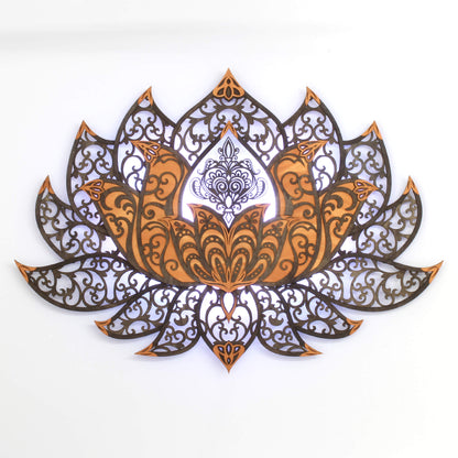 Wandbild XXL Lotusblume Orient "Kupfer" - Nanino Design Onlineshop -