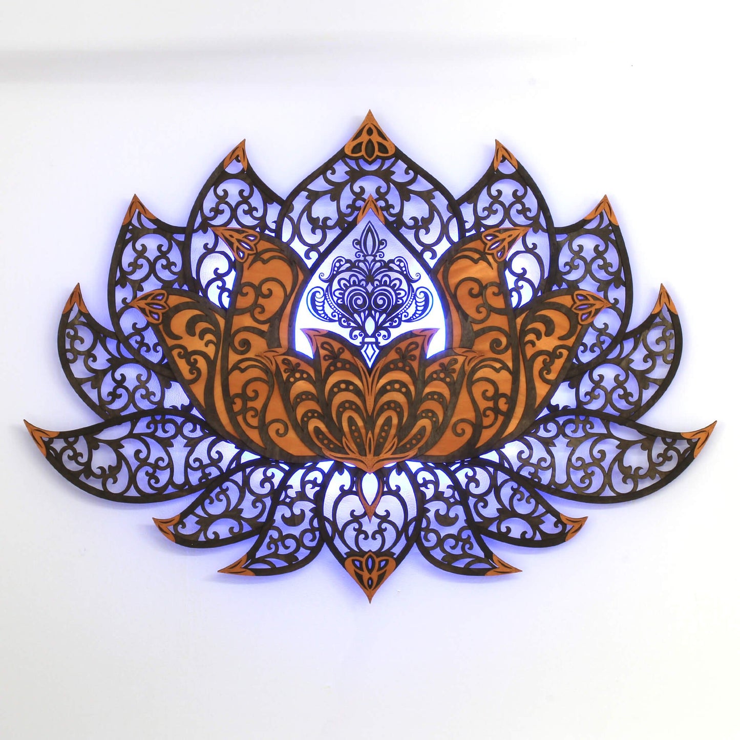 Wandbild XXL Lotusblume Orient "Kupfer" - Nanino Design Onlineshop -