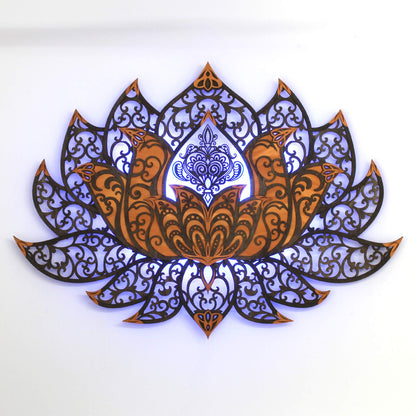 Wandbild XXL Lotusblume Orient "Kupfer" - Nanino Design Onlineshop -