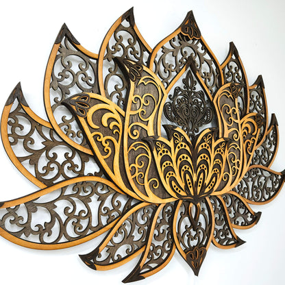 Wandbild XXL Lotusblume Orient "Natur" - Nanino Design Onlineshop -