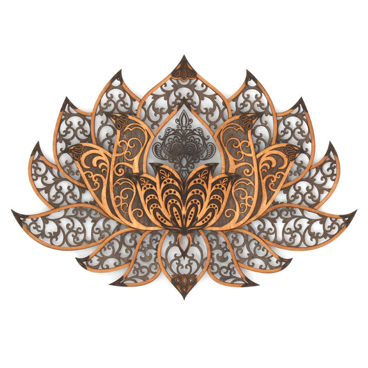 Wandbild XXL Lotusblume Orient "Natur" - Nanino Design Onlineshop -