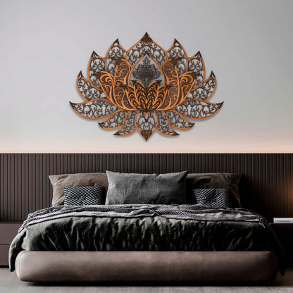 Wandbild XXL Lotusblume Orient "Natur" - Nanino Design Onlineshop -