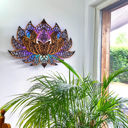 Wandbild XXL Lotusblume Orient "Natur" - Nanino Design Onlineshop -
